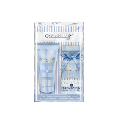 Kit Blue Loção Hidratante 200ml+Deo Colônia 20ml+ Sabonete 60g Giovanna Baby
