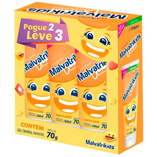 Gel Dental Malvatrikids F-Infantil Leve3Pague2 70g