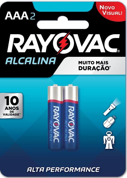 Pilhas Rayovac Alcalinas AAA com 2 Unidades