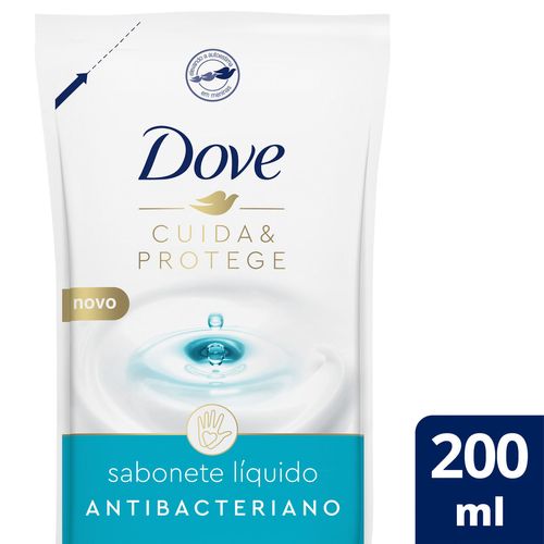 Sabonete Líquido Dove Antibacteriano Cuida & Protege Antibacteriano Refil 200ml