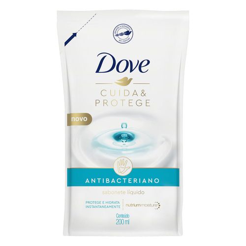 Sabonete Líquido Dove Antibacteriano Cuida & Protege Antibacteriano Refil 200ml