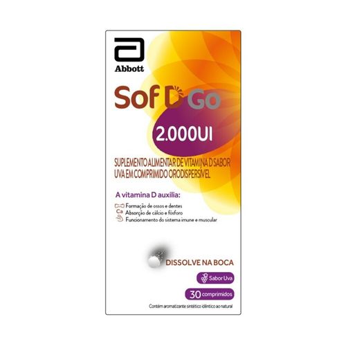 Sof D GO 2.000UI com 30 Comprimidos