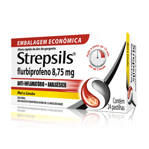 Strepsils Mel e Limão com 24 Pastilhas