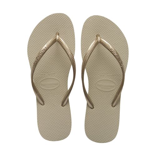 Sandália Havaianas Slim Areia/Dourado Feminino Tamanho 33/34