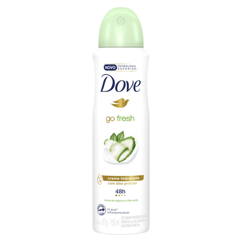 Desodorante Aerosol Dove Go Fresh Pepino e Chá Verde 150ml 89g