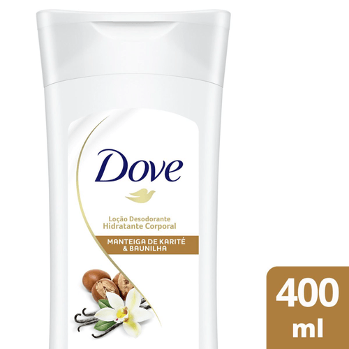 Loção Hidratante Corporal Dove Manteiga de Karité e Baunilha 400ml