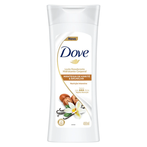 Loção Hidratante Corporal Dove Manteiga de Karité e Baunilha 400ml
