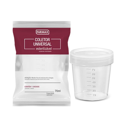 Coletor Universal Esterilizável Farmax 70ml