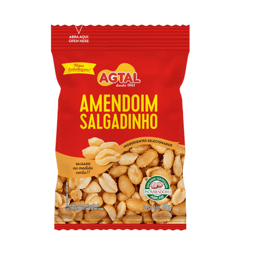 Amendoim Salgado Sem Casca Agtal 50g