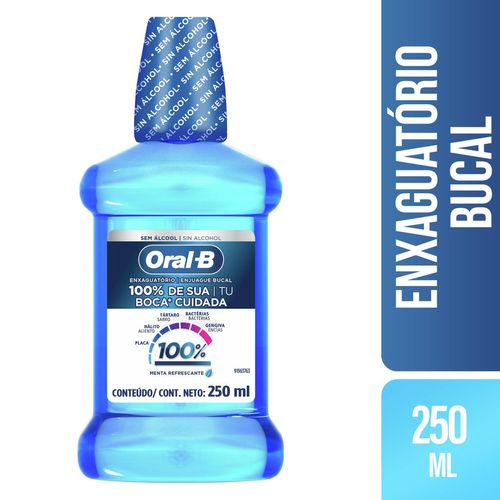 Enxaguante Bucal Oral-B 100% de Sua Boca Cuidada 250ml