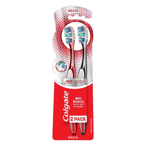 Kit Escova Dental Colgate 360° Luminous White Macia Leve 2 Pague 1 Unidade
