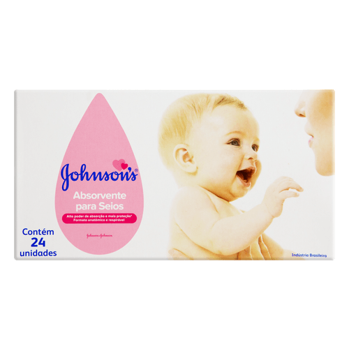 Absorvente Para Seios Johnson's Com 24 Unidades