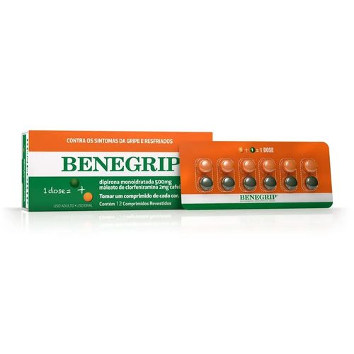 Benegrip com 12 comprimidos