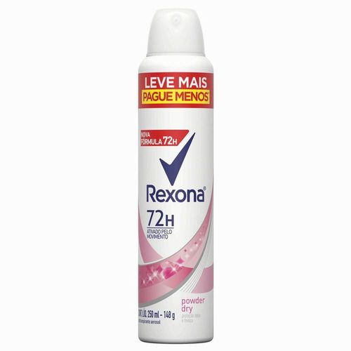 Desodorante Aerosol Rexona Powder Dry 72h 250ml Leve Mais Pague Menos