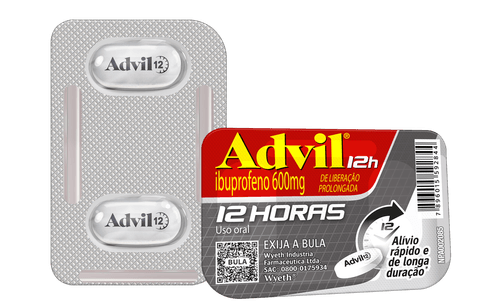 Advil Ibuprofeno 600mg  com 2 Comprimidos