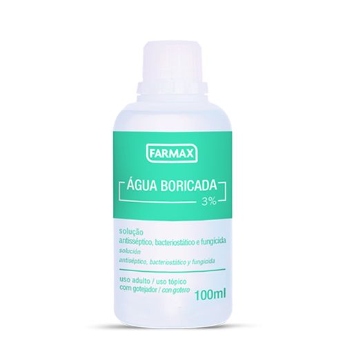 Água Boricada 3% Farmax Solução Dermatológica 100ml