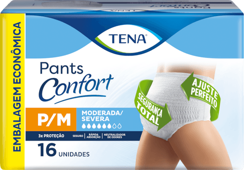 Roupa Íntima Tena Pants Confort P/ M com 16 Unidades