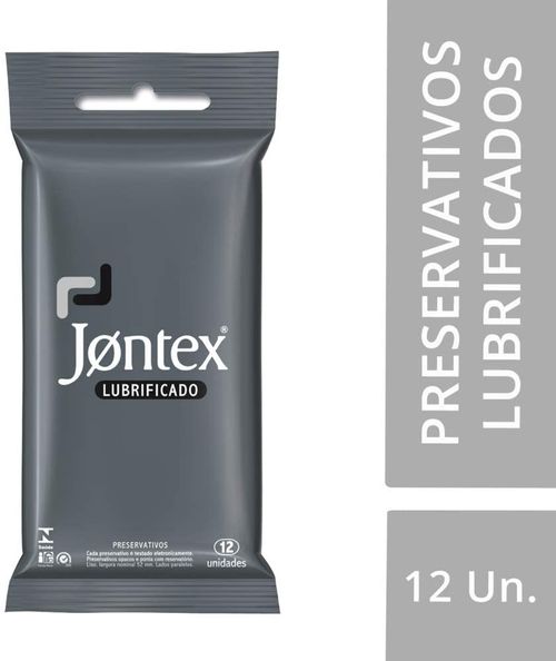 Preservativo Jontex Lubrificado com 12 Unidades