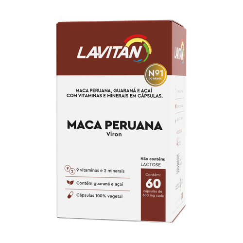 Lavitan Maca Peruana Viron com 60 Cápsulas