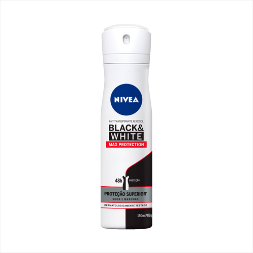 Desodorante Aerosol Nivea da Black & White Máxima Proteção Feminino 150ml
