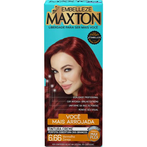 Tintura Creme Maxton Você Mais Arrojada 6.66 Vermelho Cereja