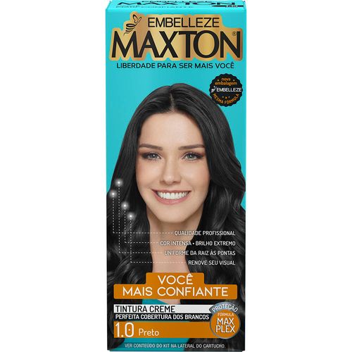 Tintura Creme Maxton Você Mais Confiante 1.0 Preto
