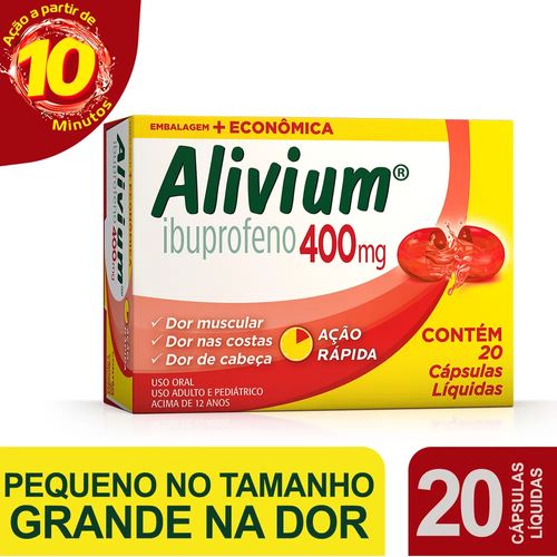 Alivium 400mg com 20 Cápsulas