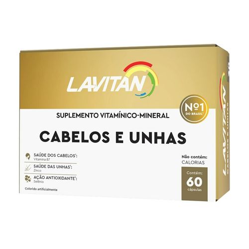 Lavitan Cabelos e Unhas com 60 Cápsulas