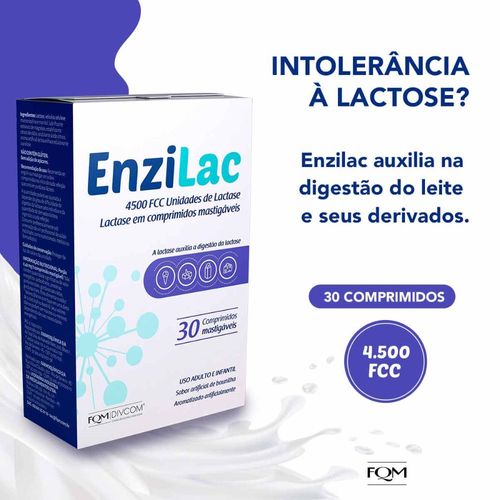 Enzilac 4.500fcc com 30 Comprimidos Mastigáveis