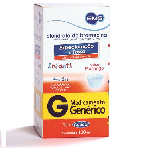 Cloridrato de Bromexina xarope pediátrico 120ml EMS