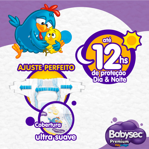 Fralda Babysec Galinha Pintadinha Premium Mega M com 32 Unidades