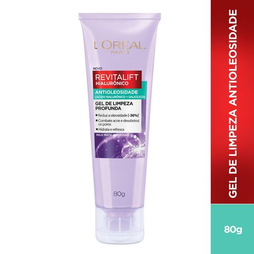 Gel de Limpeza Revitalift Hialurônico Antioleosidade 80g