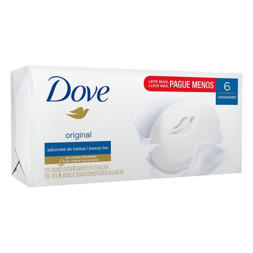 Kit Sabonete Barra Dove Original 90g Com 6 Unidades