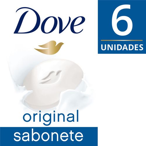 Kit Sabonete Barra Dove Original 90g Com 6 Unidades