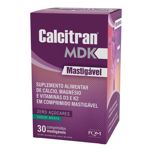 Calcitran MDK Mastigável com 30 Comprimidos