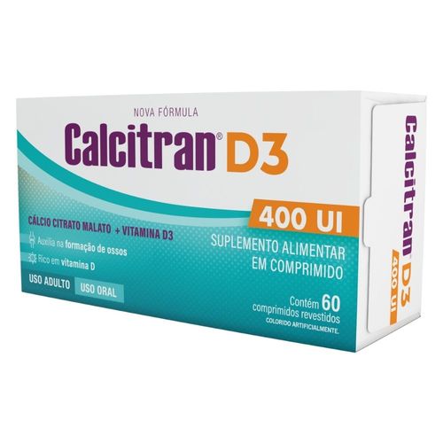 Calcitran D3 400UI com 60 comprimidos