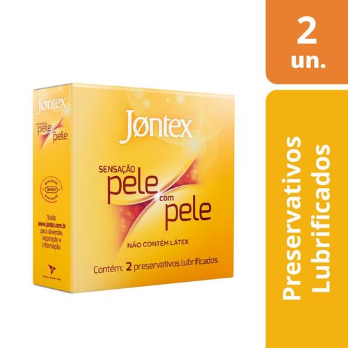 Preservativo Jontex Pele com Pele com 2 Unidades
