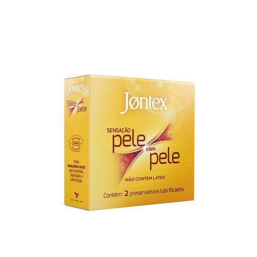 Preservativo Jontex Pele com Pele com 2 Unidades