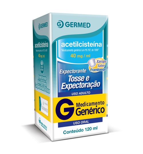 Acetilcisteína 40mg Xarope Adulto 120ml Germed