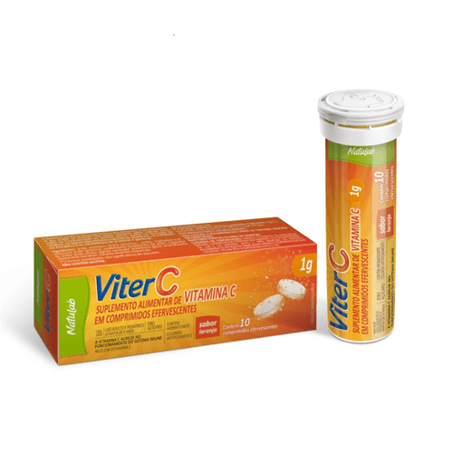 Vitamina C Viter C 1g com 10 Comprimidos Efervescentes Natulab