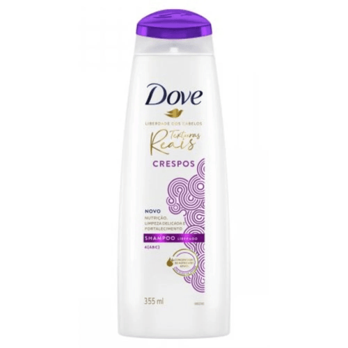 Shampoo Dove Texturas Reais Crespos Óleo De Jojoba 355ml