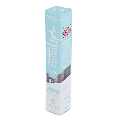 Gloss Labial Power Lips Top Coat Incoloer Vizzela 4g