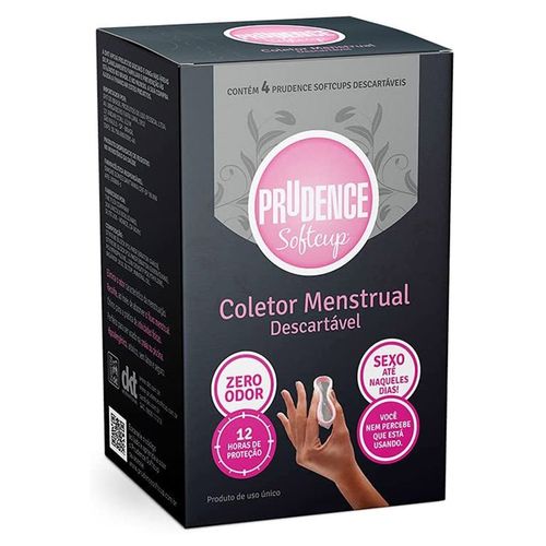 Coletor Menstrual Descartável Prudence Softcup com 4 Unidades