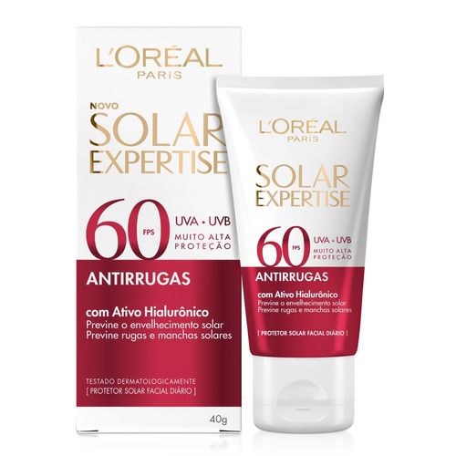 Protetor Solar Facial L'Oréal Paris Solar Expertise Antirrugas FPS60 40g