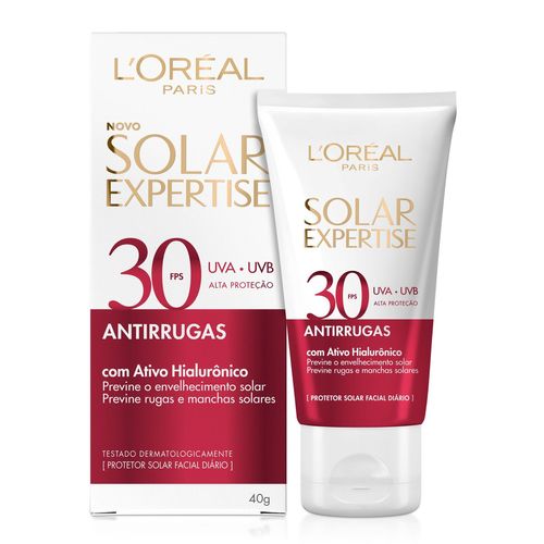 Protetor Solar Facial L'Oréal Paris Solar Expertise Antirrugas FPS30 40g
