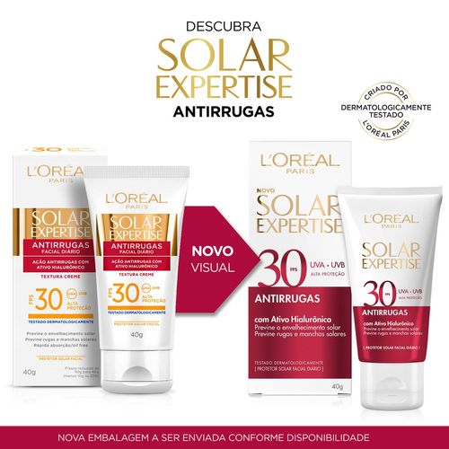 Protetor Solar Facial L'Oréal Paris Solar Expertise Antirrugas FPS30 40g