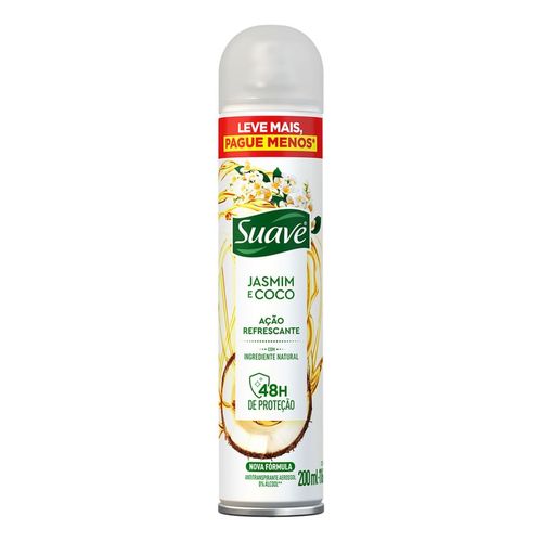 Desodorante Aerosol Suave Jasmim e Coco 200ml