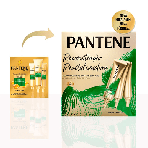 Kit Ampola Pantene Reconstrução Revitalizadora com 3 Unidades 15ml