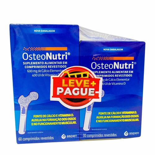 Kit Osteonutri 600mg com 60 Comprimidos Leve Mais Pague Menos