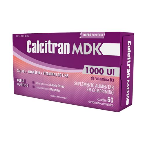 Calcitran MDK 1000UI com 60 Comprimidos